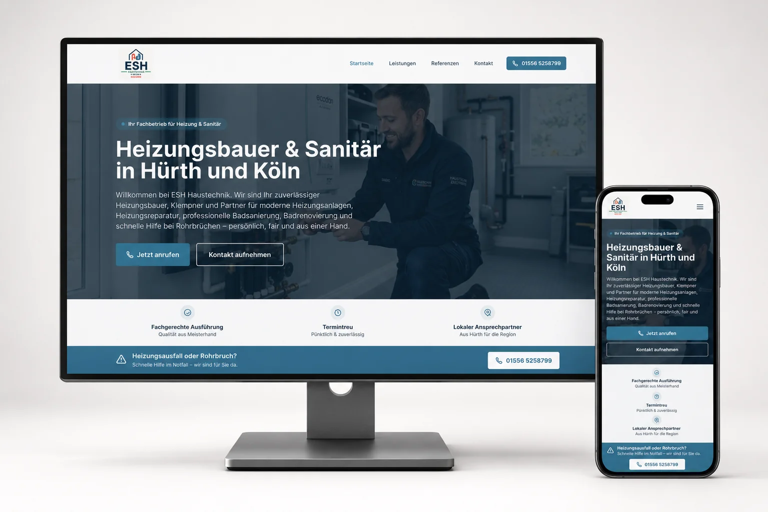 Website-Referenz ESH Haustechnik