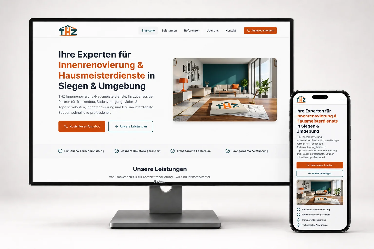 Website-Referenz THZ Renovierung